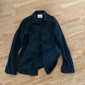 Fullcount black Japanese chambray work shirt selvedge